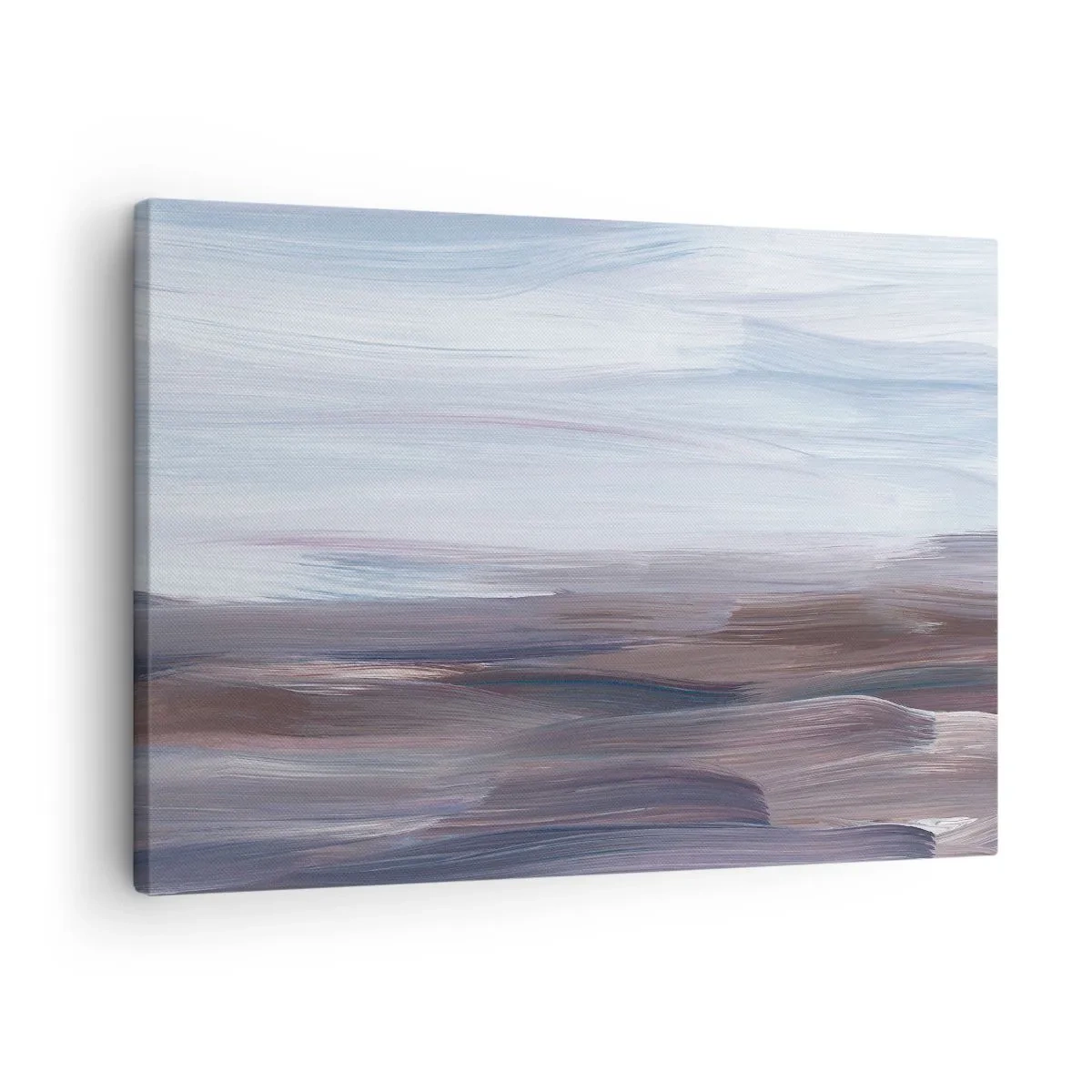 Schilderen op canvas - Een subtiele abstractie met delicate penseelstreken in pasteltinten. - 70x50cm - Elementen: water - Moderne wanddecoratie voor woonkamer en slaapkamer ARTTOR
