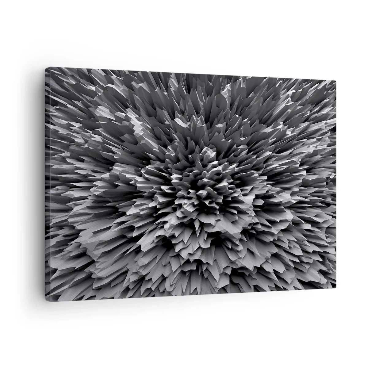 Schilderen op canvas - Abstracte structuur in grijstinten - 70x50cm - Strikter kan het niet - Moderne wanddecoratie voor woonkamer en slaapkamer ARTTOR