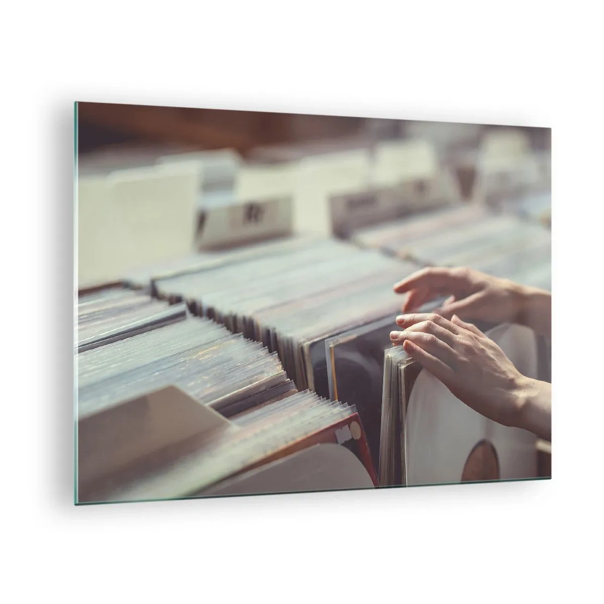 Schilderen op glas - Op zoek naar emoties - 70x50cm - Op zoek naar emoties - Moderne wanddecoratie voor woonkamer en slaapkamer ARTTOR