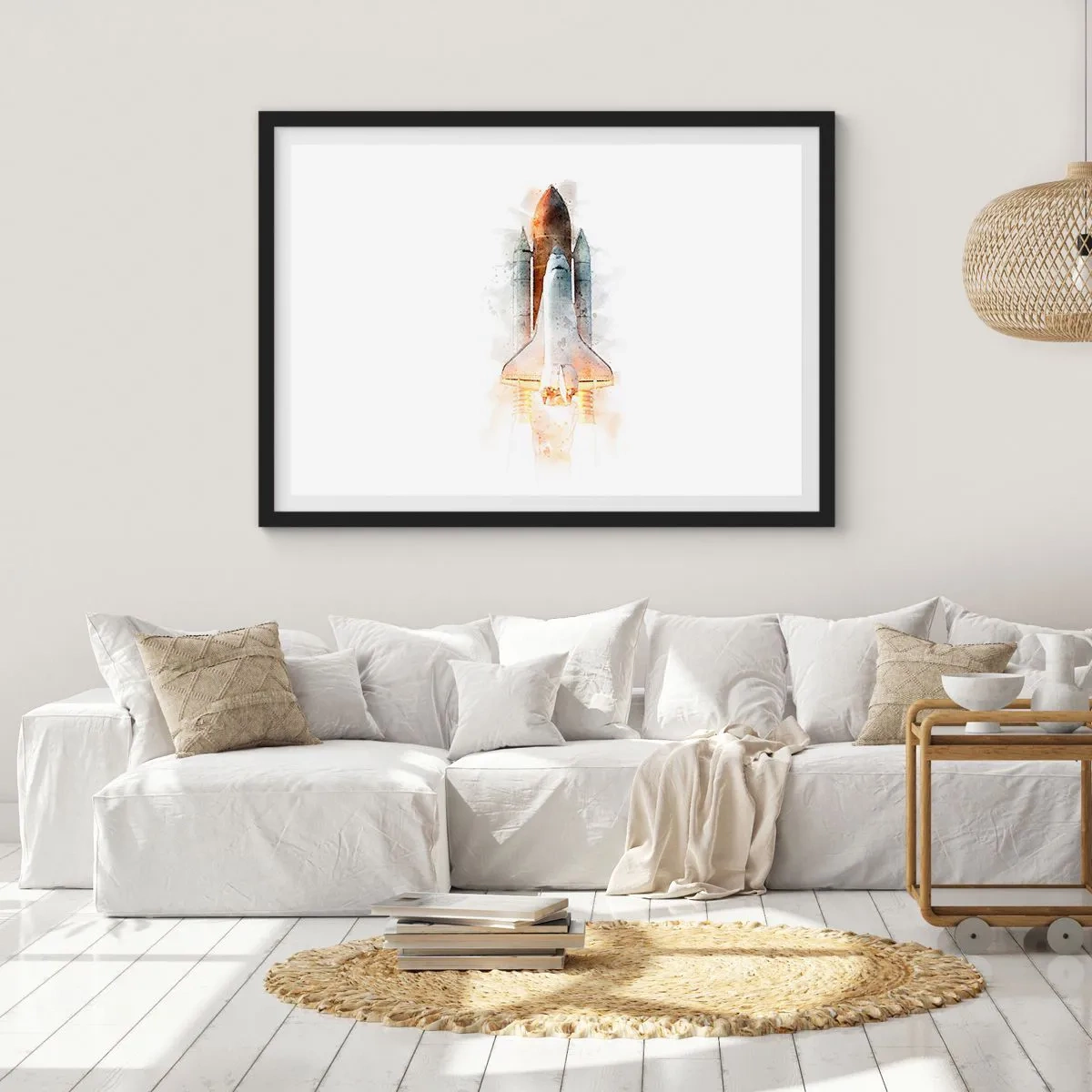 Poster in een zwarte lijst - Ontdekkingsreizigers, aan de slag - 70x50 cm