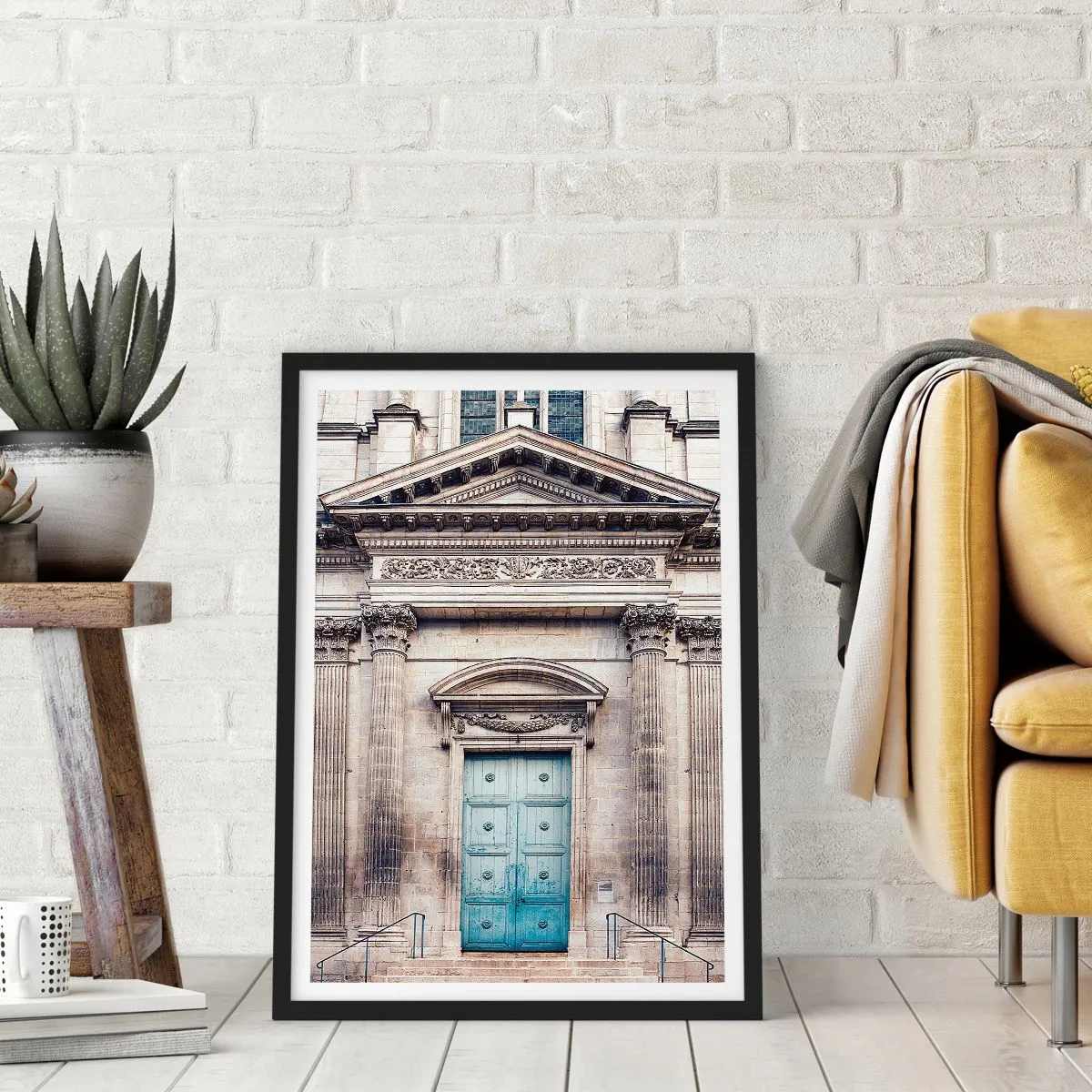 Poster in een zwarte lijst - Poort naar de geestenwereld - 50x70cm - De toegangspoort tot de wereld van de geest - Moderne wanddecoratie voor woonkamer en slaapkamer ARTTOR