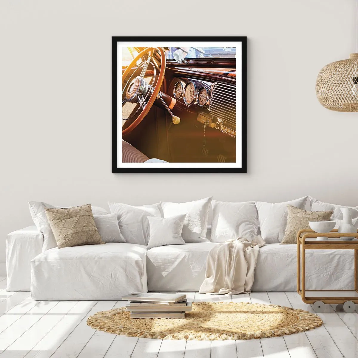 Poster in een zwarte lijst - Een adem van luxe uit het verleden - 30x30 cm