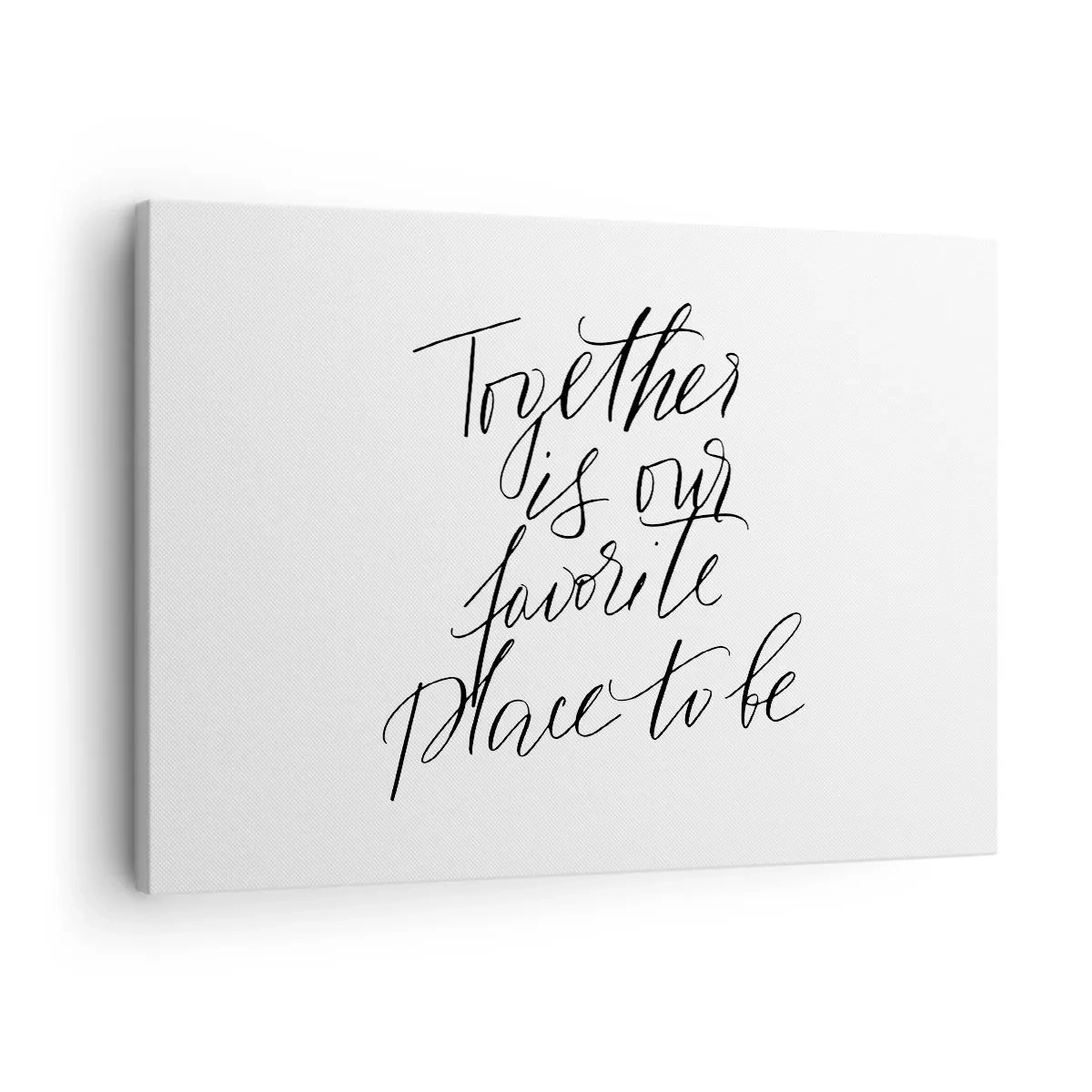 Schilderen op canvas - Typografisch opschrift in een elegante stijl op een witte achtergrond - 70x50cm - Voel jij het ook? - Moderne wanddecoratie voor woonkamer en slaapkamer ARTTOR