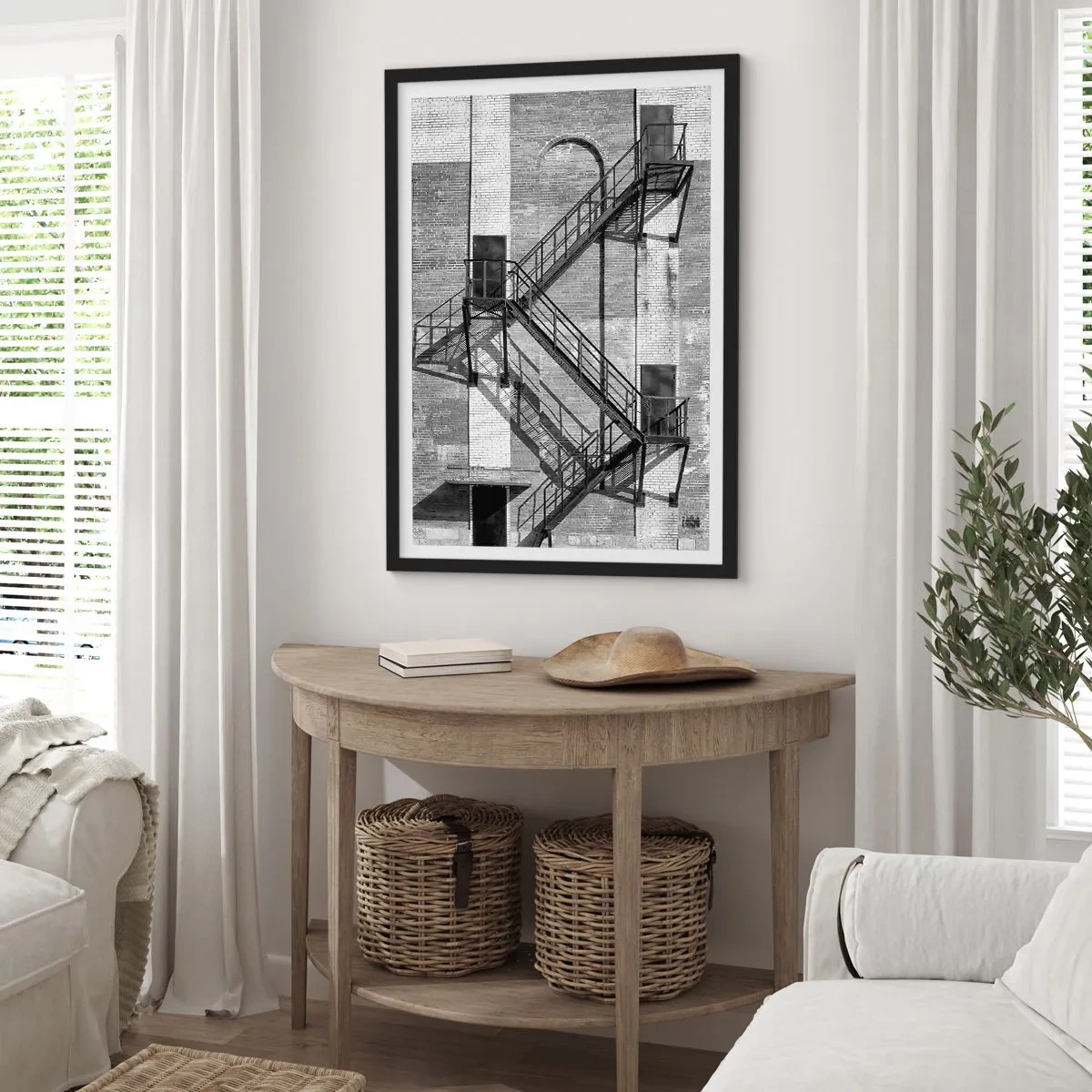 Poster in een zwarte lijst - Industriële stijl - 50x70cm - Industriële stijl - Moderne wanddecoratie voor woonkamer en slaapkamer ARTTOR