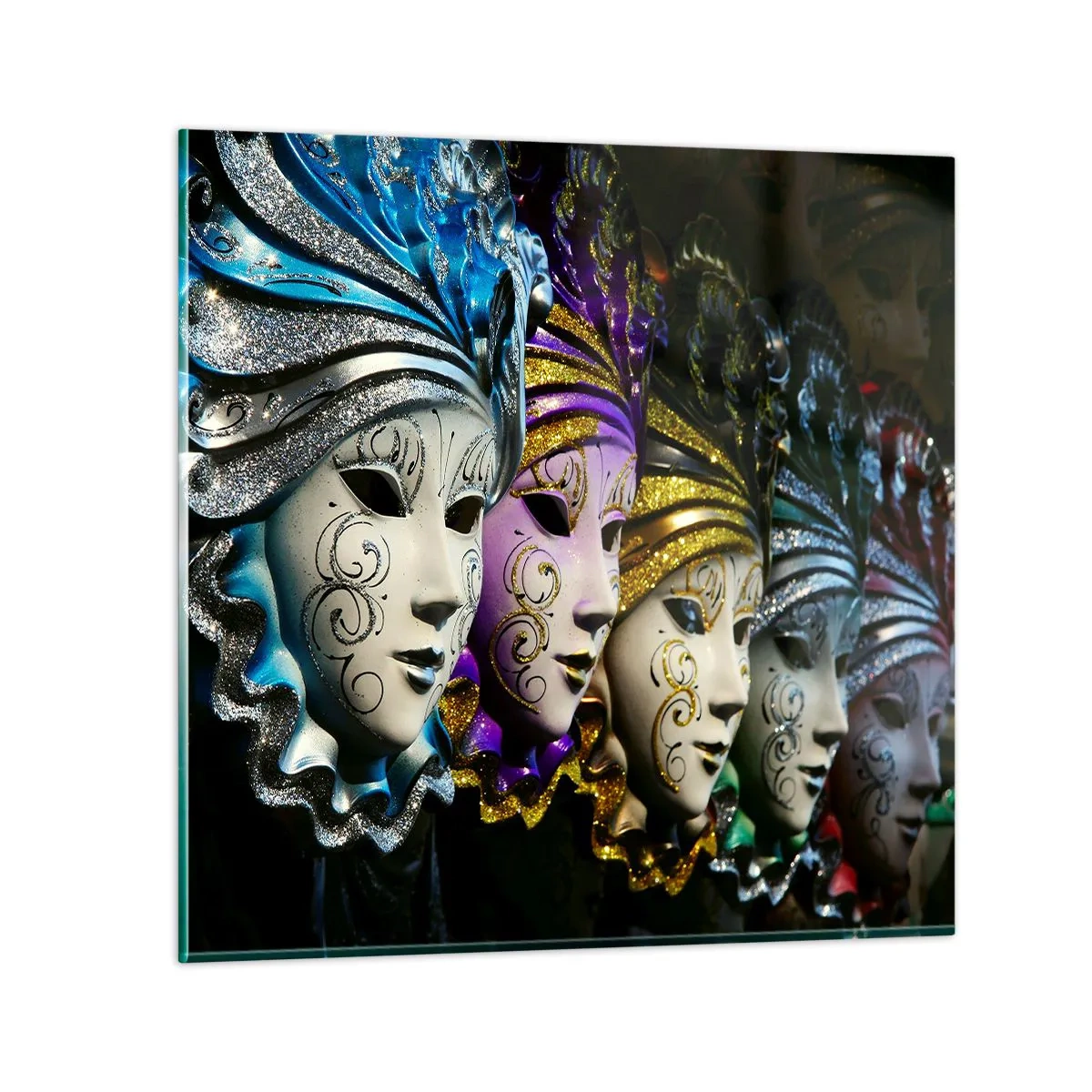 Schilderen op glas - Mysterie in goud en zilver - 30x30 cm