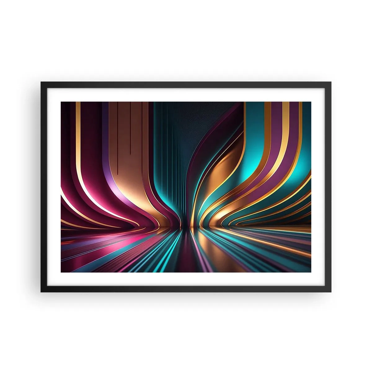 Poster in een zwarte lijst - Architectuur van licht - 70x50 cm
