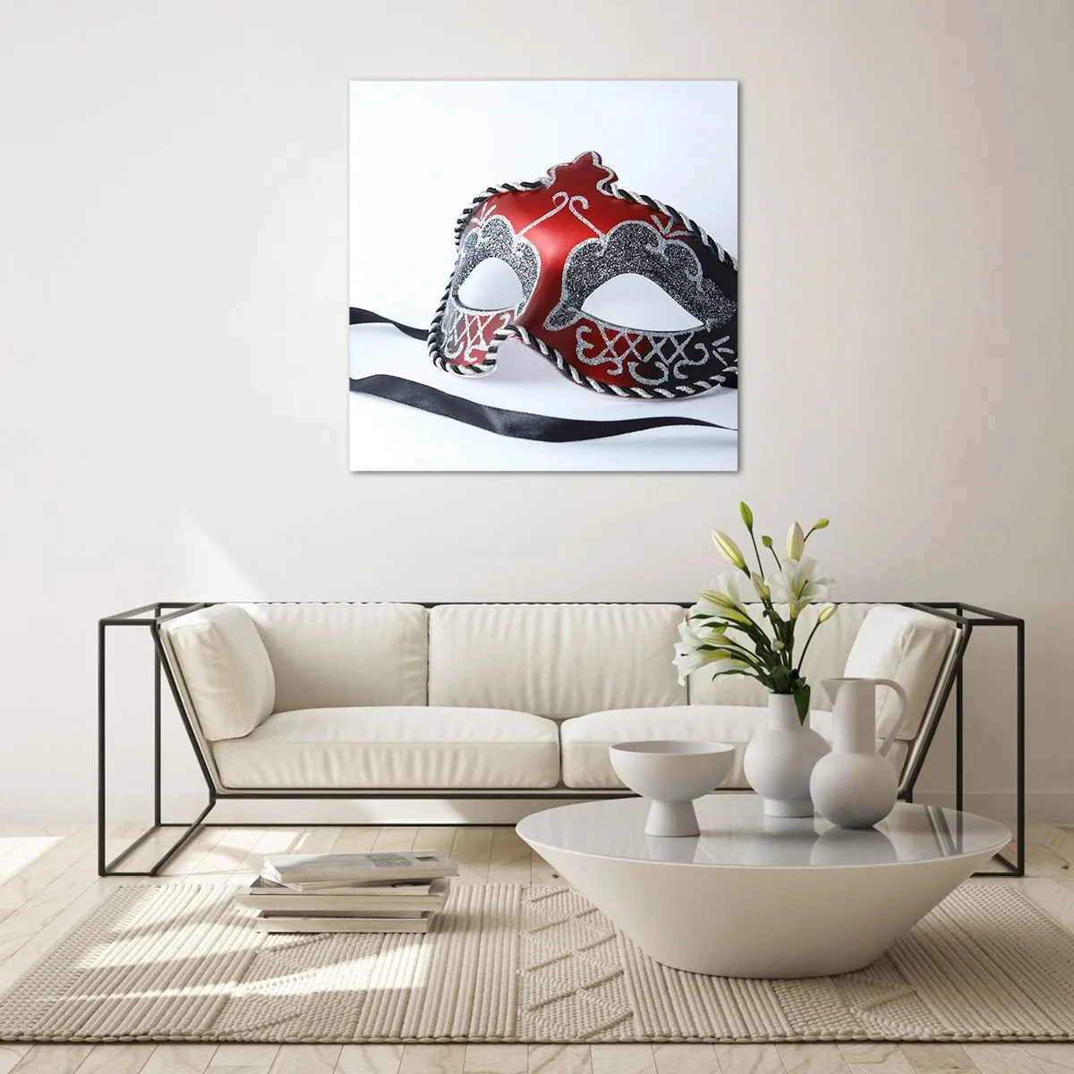 Schilderen op glas - Uitnodiging voor het bal - 30x30 cm