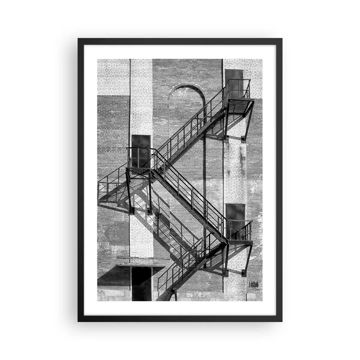 Poster in een zwarte lijst - Industriële stijl - 50x70cm - Industriële stijl - Moderne wanddecoratie voor woonkamer en slaapkamer ARTTOR